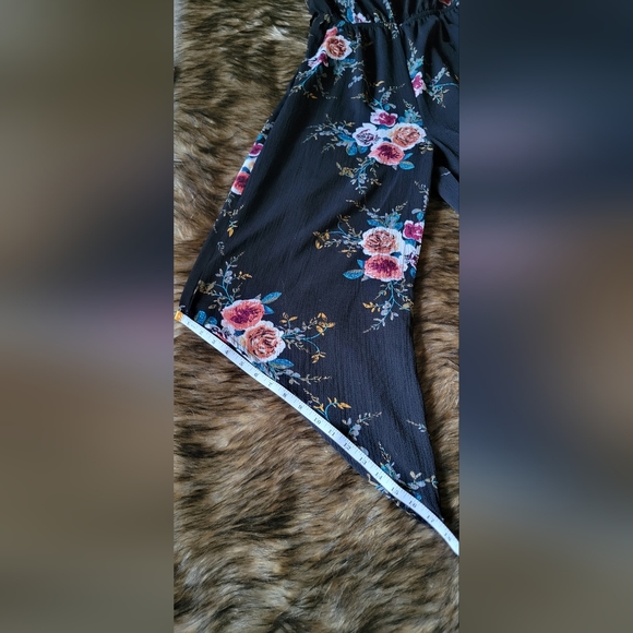 Belongsci Floral Beachy Jump Suit With Tye Sleeves - Picture 9 of 11